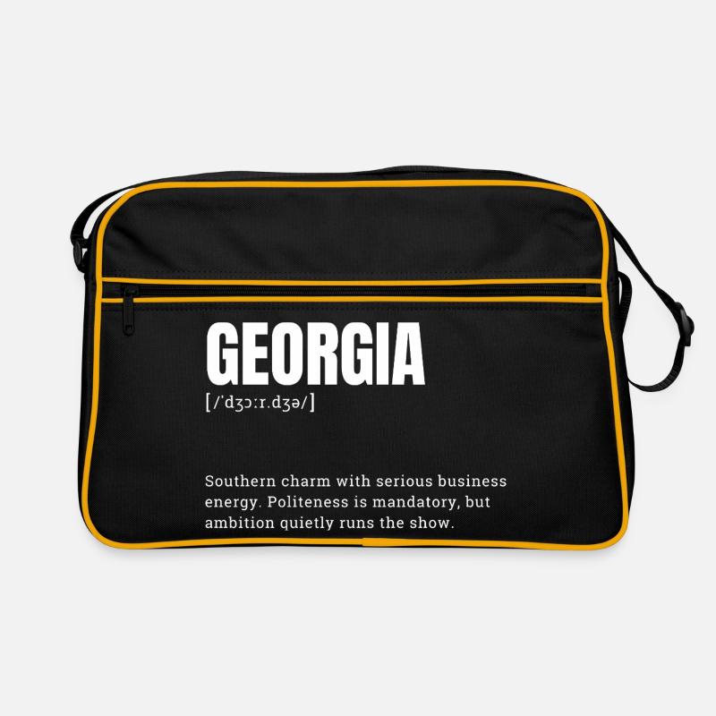 Georgia Charme Geschäftsdynamik - Retro Tasche - Schwarz/Gold