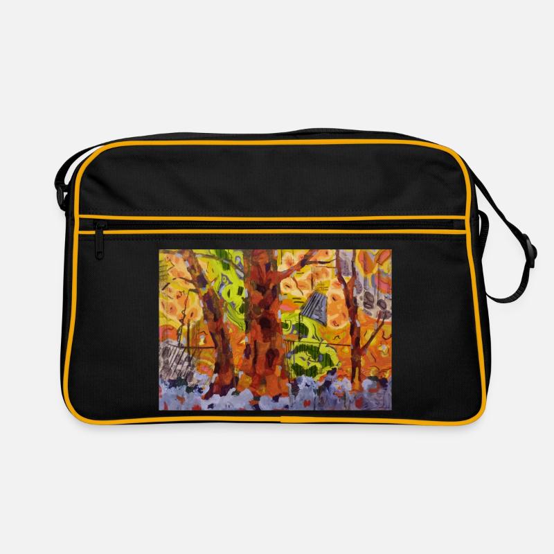 Le parc d’automne dans l’abstraction des couleurs Sac Retro