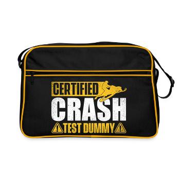 Zertifizierte Crashtest-Dummy – Schneemobil-Schlittenhals - Retro Tasche - Schwarz/Gold - Vorne