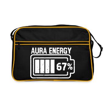 Aura-Energie 67 % - Retro Tasche - Schwarz/Gold - Vorne