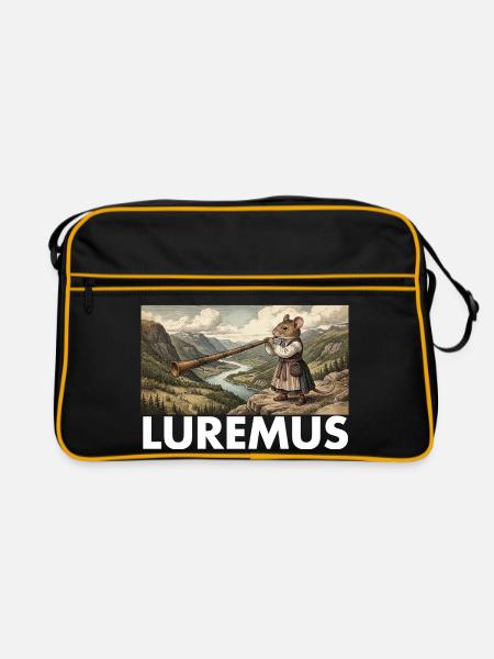 Mausefalle - Retro Tasche - Schwarz/Gold