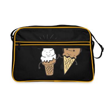 Meilleurs amis - la glace - Sac Retro - noir/or - Devant