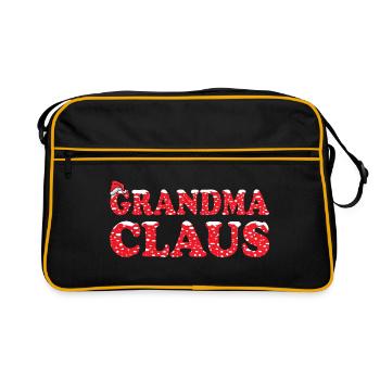 oma claus weihnachtsgeschenk für oma - Retro Tasche - Schwarz/Gold - Vorne