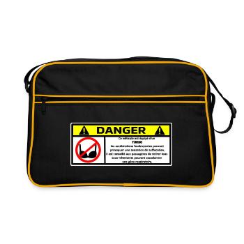 Danger Turbo  - Sac Retro - noir/or - Devant