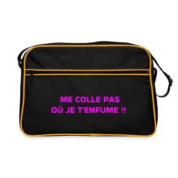 Me Colle Pas Où Je T'enfume  - Sac Retro - noir/or - Devant