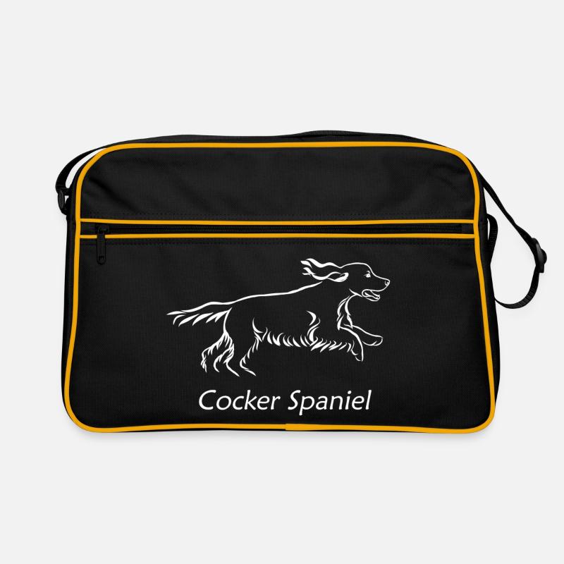 Cocker spaniel - Retro Bag - black/gold