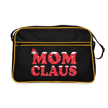 Mom Claus Cadeau De Noël Pour Maman - Sac Retro - noir/or - Devant