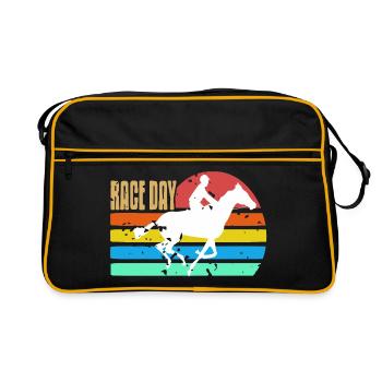 Race Day Retro Horse Racing Track Day Pride - Retro Bag - black/gold - Front