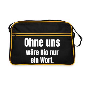 Sans nous, organique ne serait qu’un mot - Sac Retro - noir/or - Devant