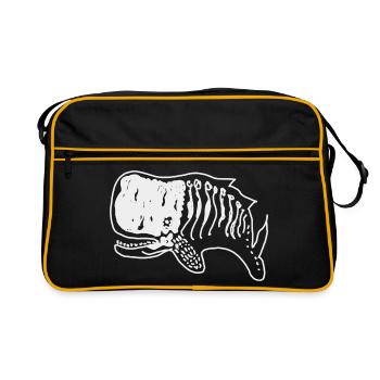 Wal  - Retro Tasche - Schwarz/Gold - Vorne