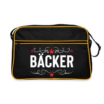 Métier de boulanger - Sac Retro - noir/or - Devant