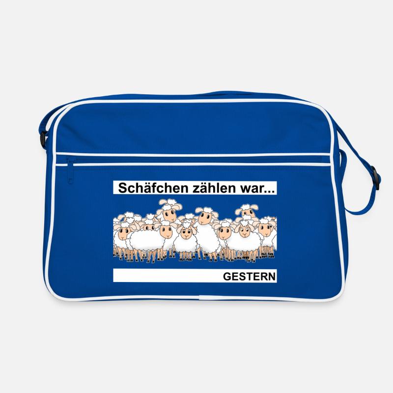 Schäfchen zählen Retro Tasche
