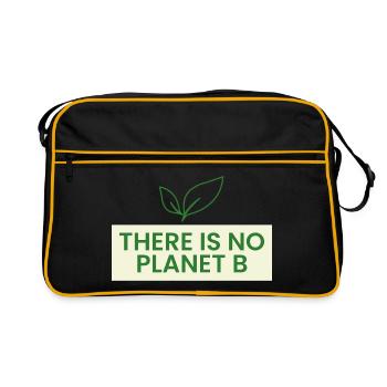 Il n’y a pas de planète B - Sac Retro - noir/or - Devant