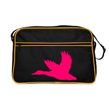 Canard – Parfait pour les chasseurs et les amoureux de la nature - Sac Retro - noir/or - Devant