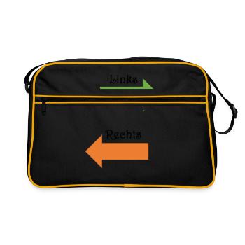 Left and right - Retro Bag - black/gold - Front