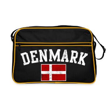 Denmark Arch Flag Typography - Retro Bag - black/gold - Front