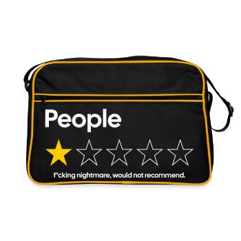 People – 1 Star Review | Nightmare - Retro Bag - black/gold - Front