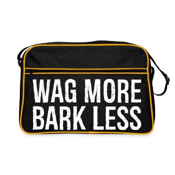 wag more bark less - Retro Bag - black/gold - Front