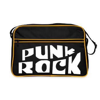 Punk Rock Typography Banner - Retro Bag - black/gold - Front