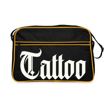 tattoo - Retro Tasche - Schwarz/Gold - Vorne