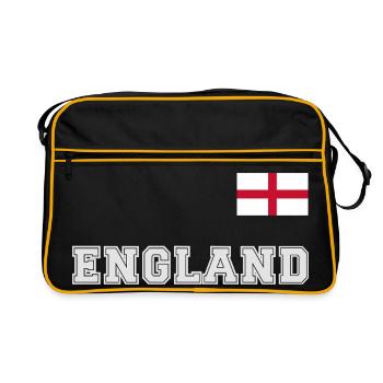 Look maillot de l’ANGLETERRE avec drapeau sur la poitrine - Sac Retro - noir/or - Devant