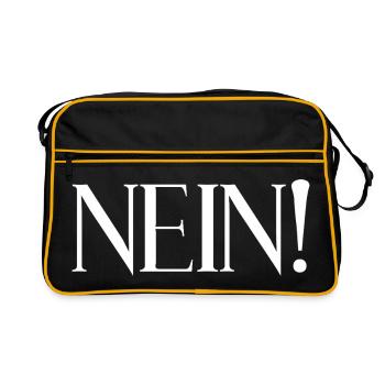 Nein - Retro Tasche - Schwarz/Gold - Vorne