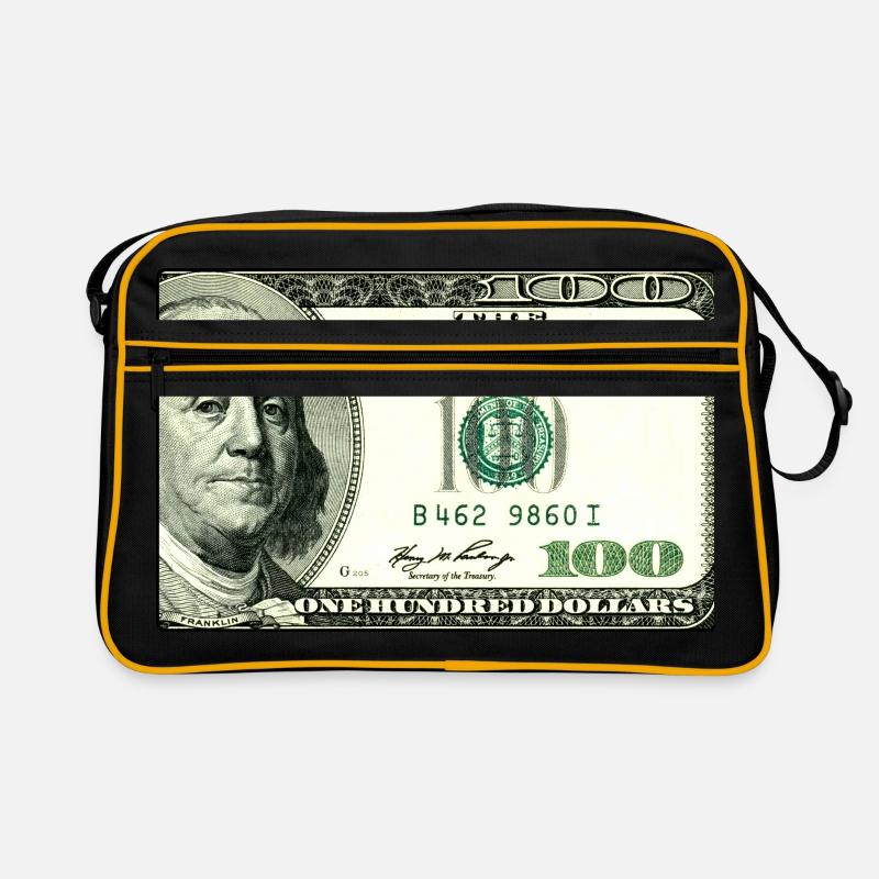 $100 Dollar - Geld Bargeld Retro Tasche