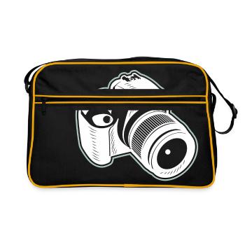 Camera Photographer Photography Photograph Photo Picture - Retro Bag - black/gold - Front