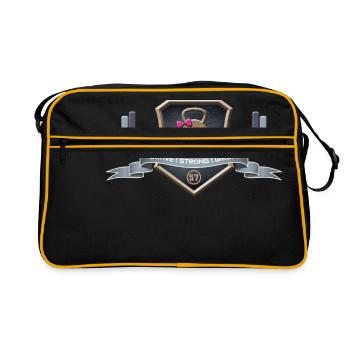 Logo Brave Strong Girly - Sac Retro - noir/or - Devant