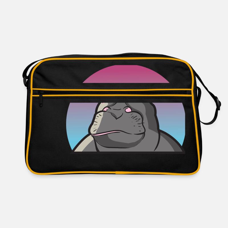 Hippo Nilpferd Flusspferd Dickhäuter Geschenk Tier Retro Tasche