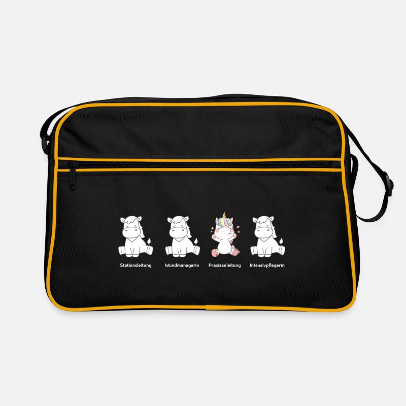 Praxisanleiter, die Einhörner in der Pflege  Retro Tasche