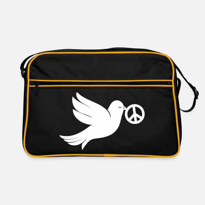 Friedenstaube Peacezeichen Retro Tasche
