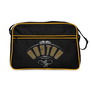 Boston Massachusetts - Retro Bag - black/gold - Front