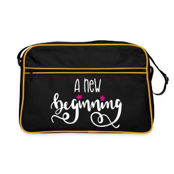 A New Beginning - Retro Bag - black/gold - Front