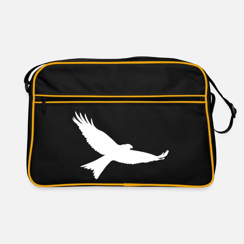 Greifvogel in weiss Retro Tasche