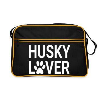 Husky Lovers, Husky Moms, Husky Dads - Retro Bag - black/gold - Front
