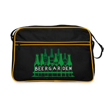 Beer Garden Beer Pun Buveur de bière - Sac Retro - noir/or - Devant