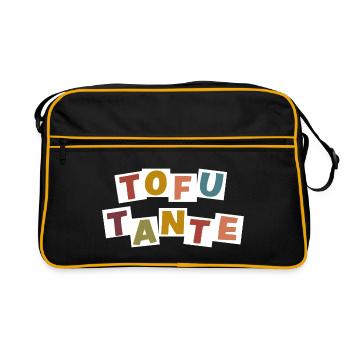 Tofu-Tante - Retro Tasche - Schwarz/Gold - Vorne
