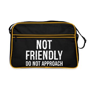 not friendly do not approach - Retro Bag - black/gold - Front