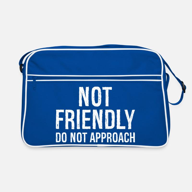 not friendly do not approach Retro Bag