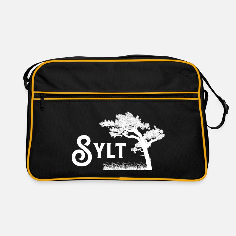 Sylt - Retro Tasche - Schwarz/Gold