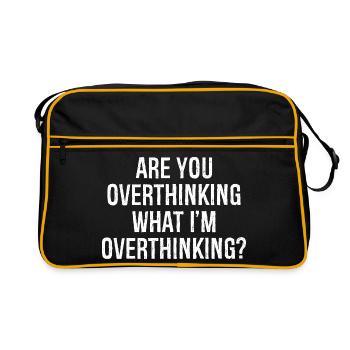 are you overthinking what I'm overthinking - Retro Bag - black/gold - Front