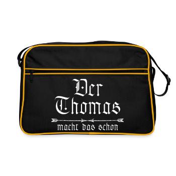 Thomas is already doing it - Retro Bag - black/gold - Front