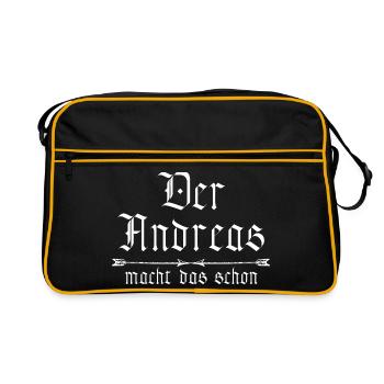 Andreas le fait déjà - Sac Retro - noir/or - Devant