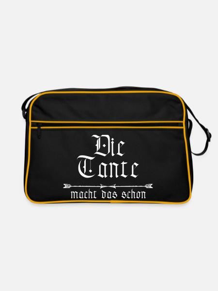 the aunt is already doing it - Retro Bag - black/gold - Front