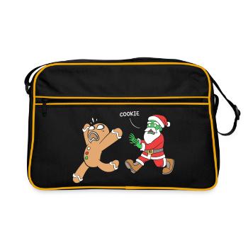 Bonhomme en pain d'épices de Noël en pain d'épices - Sac Retro - noir/or - Devant