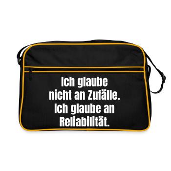Fiabilité plutôt que coïncidence pour les étudiants - Sac Retro - noir/or - Devant