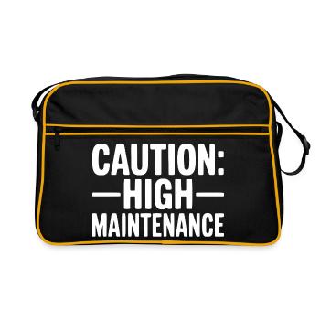 Attention : Entretien élevé - Sac Retro - noir/or - Devant
