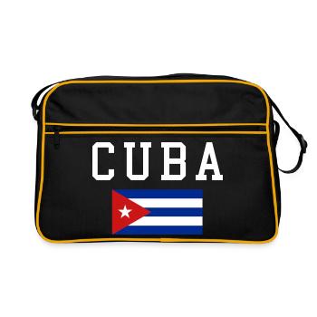 Drapeau cubain - Sac Retro - noir/or - Devant