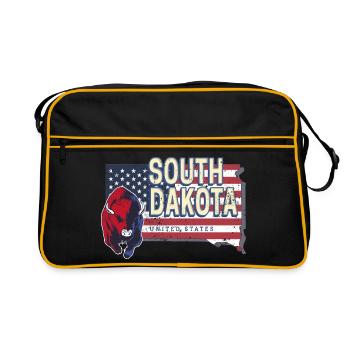 South Dakota United States Vintage Souvenir - Retro Bag - black/gold - Front